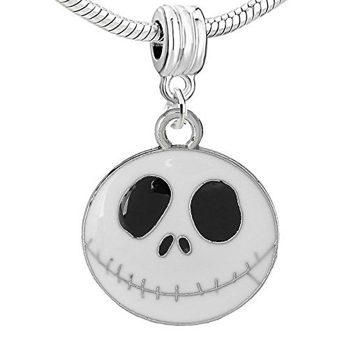 White Enamel Nightmare Before Christmas Charm European Bead Compatible for Most European Snake Chain Bracelet - Sexy Sparkles Fashion Jewelry