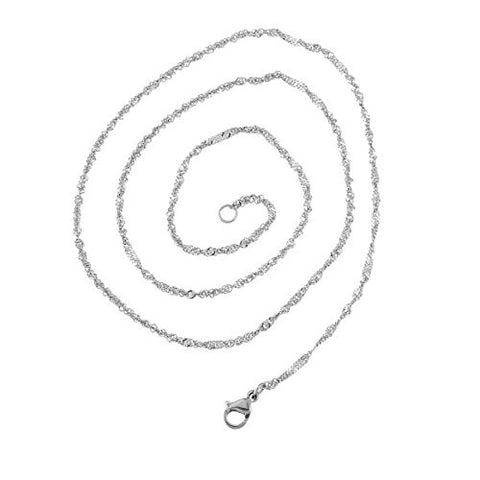 Stainless Steel Ring Chain Necklace with Lobster Clasp - Sexy Sparkles Fashion Jewelry - 1