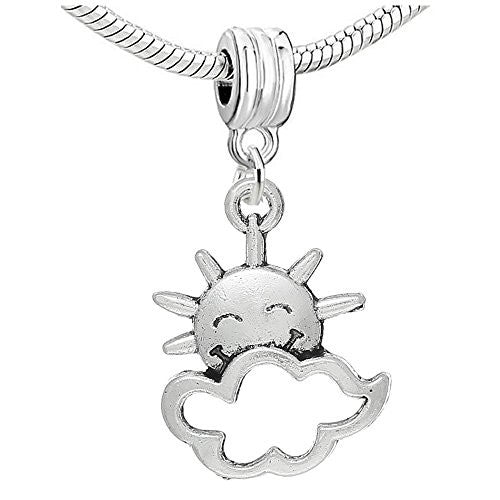 Happy Sun With Cloud Charm Bead - Sexy Sparkles Fashion Jewelry