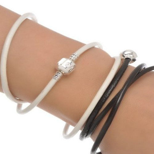 Two (2) Cowhide Leather Triple Wrap Bracelet