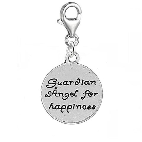 Guardian Angel for Happiness Clip on Pendant for European Charm Jewelry w/ Lobster Clasp - Sexy Sparkles Fashion Jewelry - 2