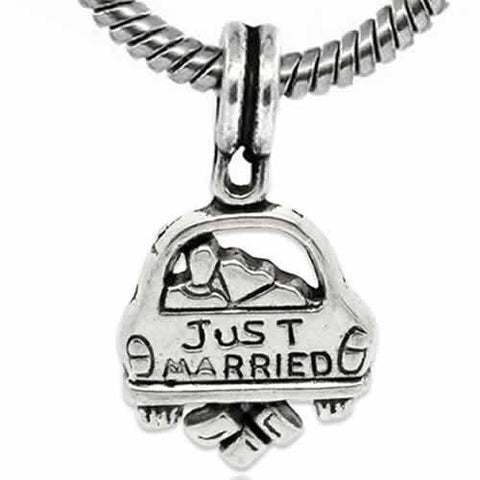 Just Married Dangle Charm For European Snake Chain Charm Bracelet - Sexy Sparkles Fashion Jewelry - 2