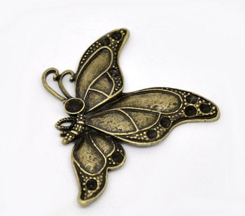 Antique Bronze Plated Base Butterfly Pendant for Necklace