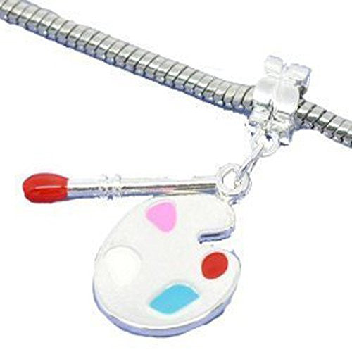 Enamel Palette Charm European Bead Compatible for Most European Snake Chain Bracelet - Sexy Sparkles Fashion Jewelry