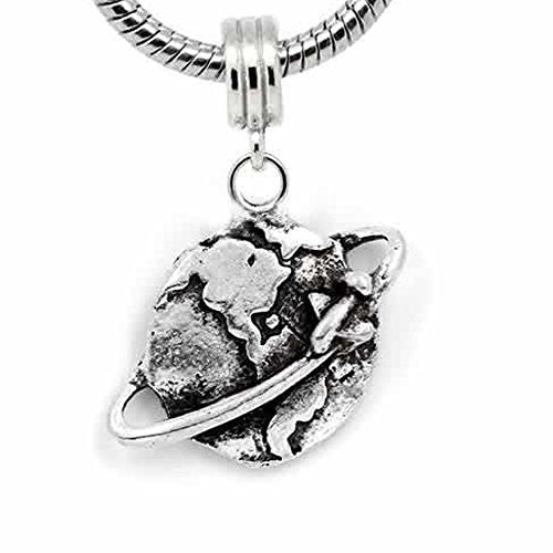 Globe Charm Dangle Bead Spacer For Snake Chain Charm Bracelet - Sexy Sparkles Fashion Jewelry