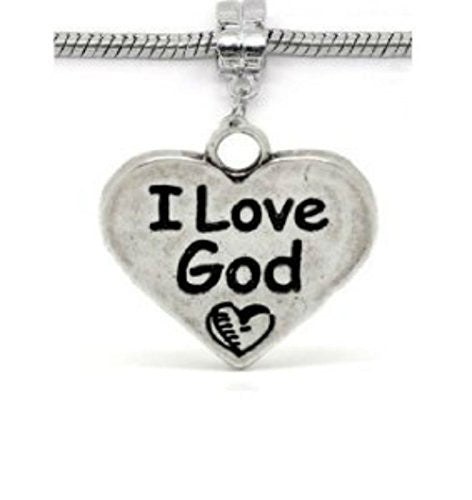 I Love God Love Dangle Charm European Style For Snake Chain Charm Bracelet - Sexy Sparkles Fashion Jewelry