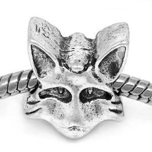 Fox Head Bead Spacer for Snake Chain Charm Bracelet - Sexy Sparkles Fashion Jewelry - 4
