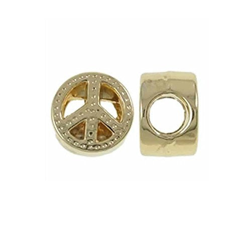Peace Sign Charm Bead For Snake Charm Bracelet - Sexy Sparkles Fashion Jewelry - 1