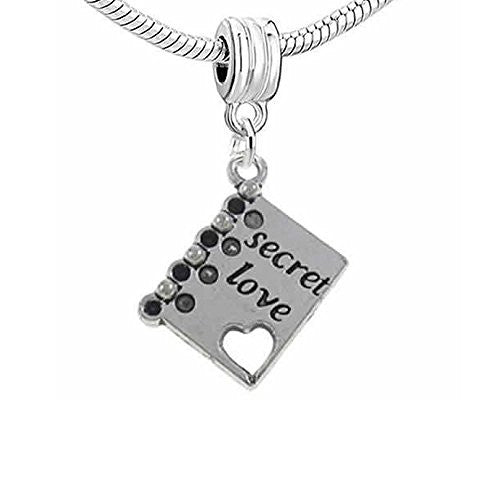 Diary Book Charm Secret Love Dangle Bead for Snake Charm Bracelet - Sexy Sparkles Fashion Jewelry