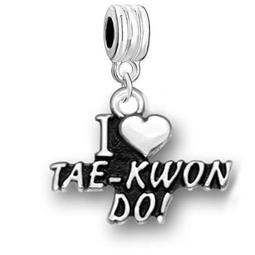 I Love TAE-KWON-DO Charm Bead - Sexy Sparkles Fashion Jewelry