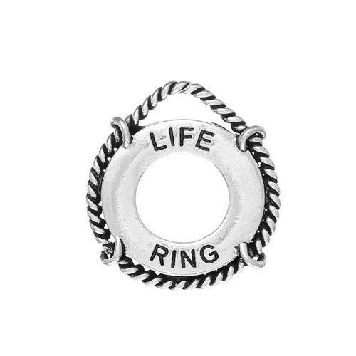 Round Lifebuoy Life Ring Charm Pendant for Necklace Jewelry - Sexy Sparkles Fashion Jewelry - 1