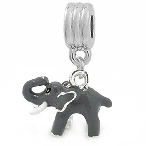 Gray Elephant European Bead Compatible for Most European Snake Chain Bracelet - Sexy Sparkles Fashion Jewelry - 1
