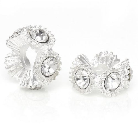 Clear  Crystal European Bead Compatible for Most European Snake Chain Bracelets - Sexy Sparkles Fashion Jewelry - 3