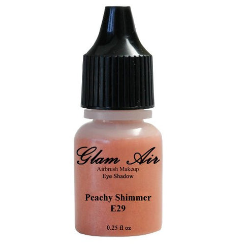 Set of Five (5) Shades of Glam Air Airbrush Eye Shadow Makeup E25 Cherry Blossom Pink, E27 Shimmer Mauve, E28 Light Magenta, E29 Peachy Shimmer, and E31 Purple Shimmer Water-based Formula Last All Day (For All Skin Types) 0.25oz Bottles - Sexy Sparkles Fashion Jewelry - 5