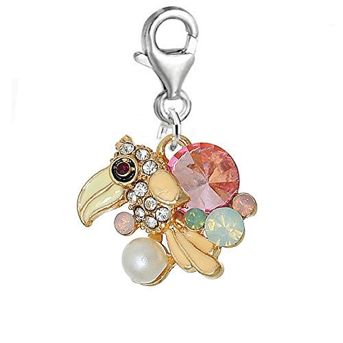 Parrot Clip on for Bracelet Charm Pendant for European Charm Jewelry with Lobster Clasp - Sexy Sparkles Fashion Jewelry