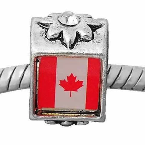 Canada Flag for Snake Chain Charm Bracelet - Sexy Sparkles Fashion Jewelry - 2