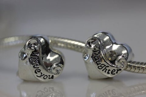 Daughter I Love You European Bead Compatible for Most European Snake Chain Charm Bracelet - Sexy Sparkles Fashion Jewelry - 4