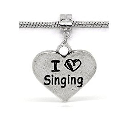 I Love Singing Dangle European Bead Compatible for Most European Snake Chain Charm Bracelet - Sexy Sparkles Fashion Jewelry