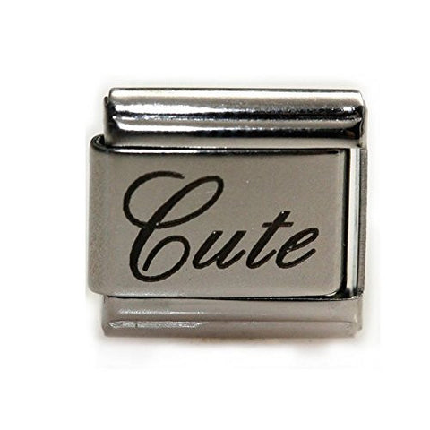 Cute Laser Italian Charm Bracelet Link - Sexy Sparkles Fashion Jewelry - 1