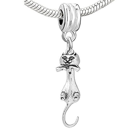 Cat Dangle Charm European Bead Compatible for Most European Snake Chain Bracelet - Sexy Sparkles Fashion Jewelry
