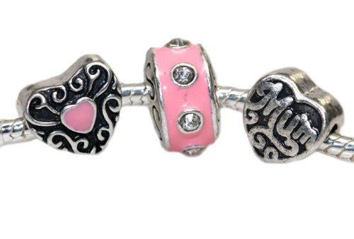 Mother's Day Charm Beads for Snake Chain Charm Bracelet