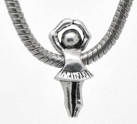 Ballerina Ballet Charm European Bead Compatible for Most European Snake Chain Bracelet - Sexy Sparkles Fashion Jewelry - 2