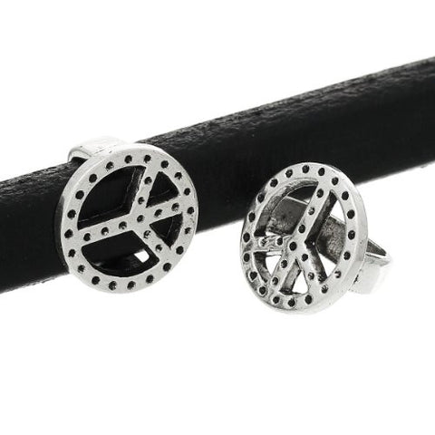 Charm Beads for Leather Bracelet/watch Bands or Wrist Bands (Peace Sign) - Sexy Sparkles Fashion Jewelry - 3