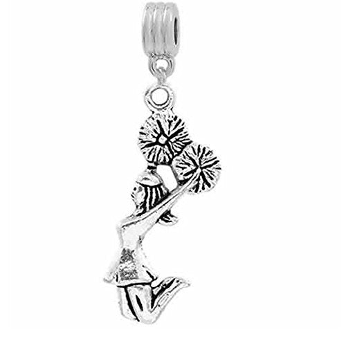 Cheerleader Dangle European Bead Compatible for Most European Snake Chain Charm Bracelet - Sexy Sparkles Fashion Jewelry - 1