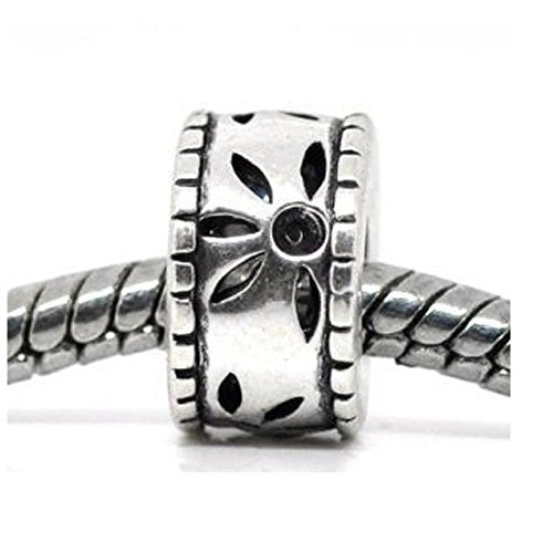 Flower Pattern Cooper European Bead Compatible for Most European Snake Chain Bracelet - Sexy Sparkles Fashion Jewelry - 1