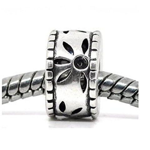 Flower Pattern Cooper European Bead Compatible for Most European Snake Chain Bracelet - Sexy Sparkles Fashion Jewelry - 1
