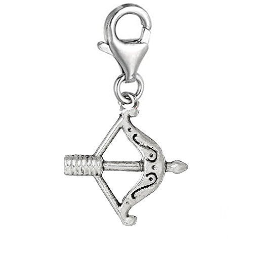 Bow and Arrow Clip On Charm Pendant for European Charm Jewelry w/ Lobster Clasp - Sexy Sparkles Fashion Jewelry