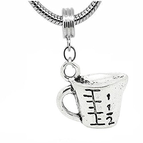 Measuring Cup Dangle Charm European Bead Compatible for Most European Snake Chain Bracelet - Sexy Sparkles Fashion Jewelry