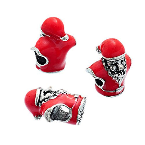 Red Christmas Santa Claus Bead Compatible for Most European Snake Chain Bracelet - Sexy Sparkles Fashion Jewelry - 2
