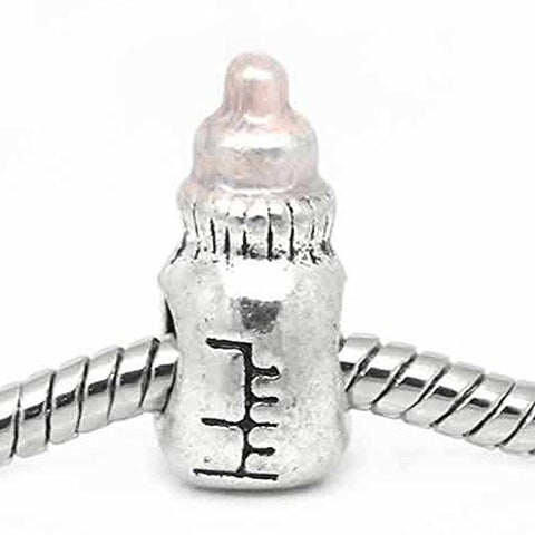 Baby Bottle Charm European Bead Compatible for Most European Snake Chain Bracelet - Sexy Sparkles Fashion Jewelry - 1
