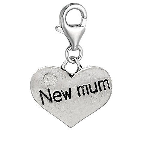 New Mum Clip on Charm Jewelry with Lobster Clasp - Sexy Sparkles Fashion Jewelry