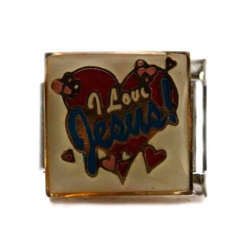 I Love Jesus Italian Bracelet Link