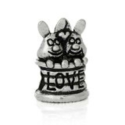 Carved Love Rabbits Bead Compatible for Most European Snake Chain Bracelet - Sexy Sparkles Fashion Jewelry - 1