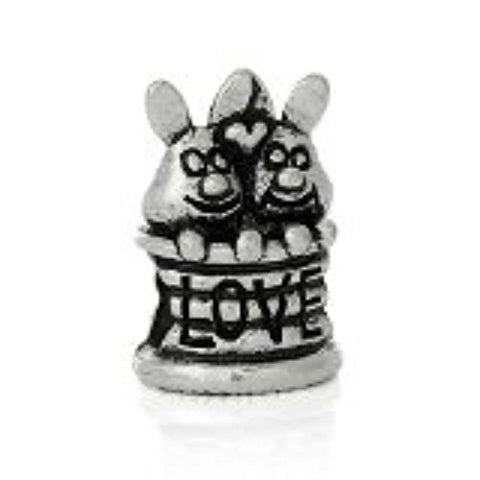 Carved Love Rabbits Bead Compatible for Most European Snake Chain Bracelet - Sexy Sparkles Fashion Jewelry - 1