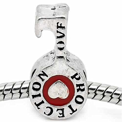 Key Protection Love Charm European Bead Compatible for Most European Snake Chain Bracelet - Sexy Sparkles Fashion Jewelry - 1