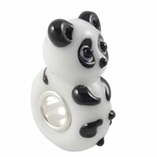 Panda Bear Murano Glass Charm European Bead Compatible for Most European Snake Chain Bracelet - Sexy Sparkles Fashion Jewelry - 1