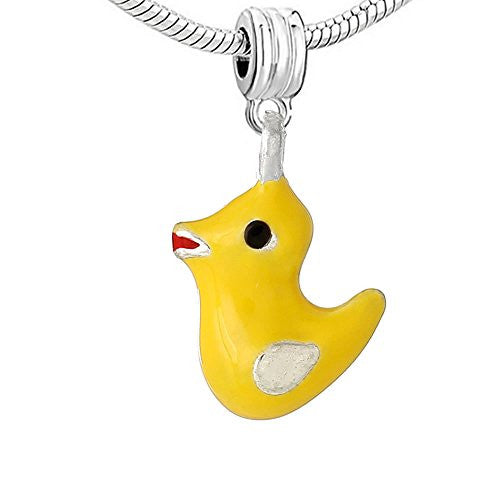 3 D Animal/Pet Bead Compatible for Most European Snake Chain Bracelets (Duck)