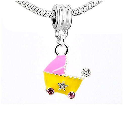 3d Baby Stroller Pram Charm European Bead Compatible for Most European Snake Chain Bracelet - Sexy Sparkles Fashion Jewelry