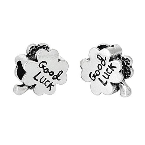 Good Luck Four Leaf Clover Bead Compatible for Most European Snake Chain Bracelet - Sexy Sparkles Fashion Jewelry - 2