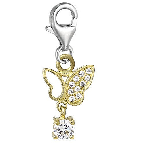 Butterfly Clip on Pendant Charm for Bracelet or Necklace - Sexy Sparkles Fashion Jewelry