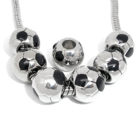 Design Soccer Ball EuropeanCharm Compatible with European Snake Chain Charm Bracelet - Sexy Sparkles Fashion Jewelry - 2