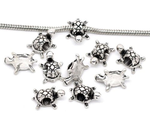 Walking Tortoise/Turtle European Bead Compatible for Most European Snake Chain Charm Bracelet - Sexy Sparkles Fashion Jewelry - 2