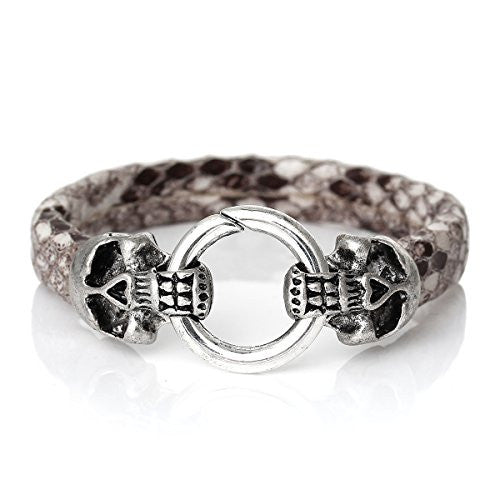 Grey Snake Style Fashion Bracelet with Snake Clasp 22cm X1.5cm(8 5/8 X 5/8)