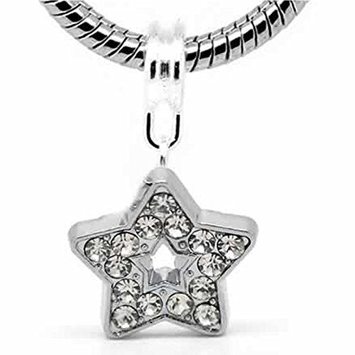 Star Charm Dangle Bead Spacer for Snake Chain Charm Bracelet - Sexy Sparkles Fashion Jewelry - 1