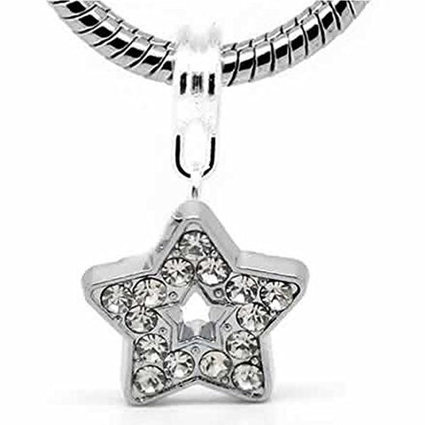 Star Charm Dangle Bead Spacer for Snake Chain Charm Bracelet - Sexy Sparkles Fashion Jewelry - 1