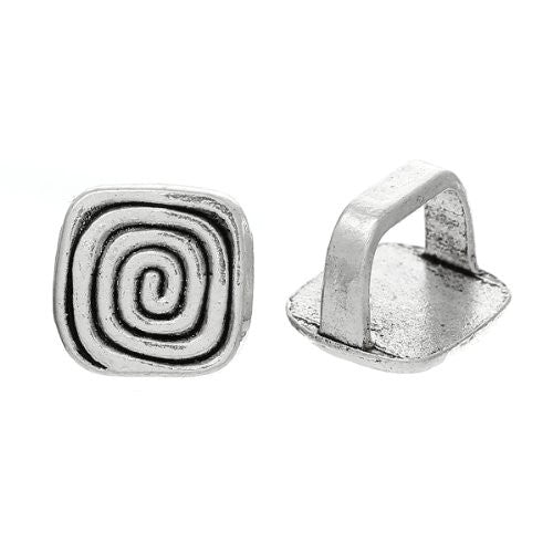 Charm Beads for Leather Bracelet/watch Bands or Wrist Bands (Swirl) - Sexy Sparkles Fashion Jewelry - 1